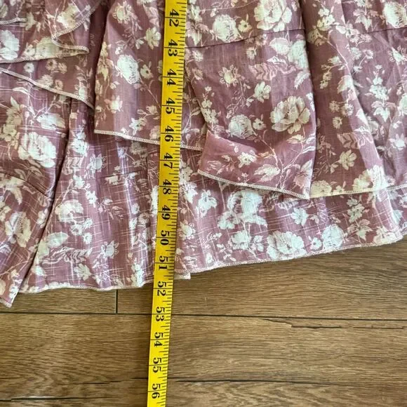 NWT Free People Womens Tiered Pappiet Midi Dress Current Rose Medium - Picture 16 of 16